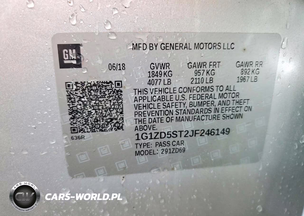 2018 Chevrolet Malibu Lt VIN:1G1ZD5ST2JF246149 - 12