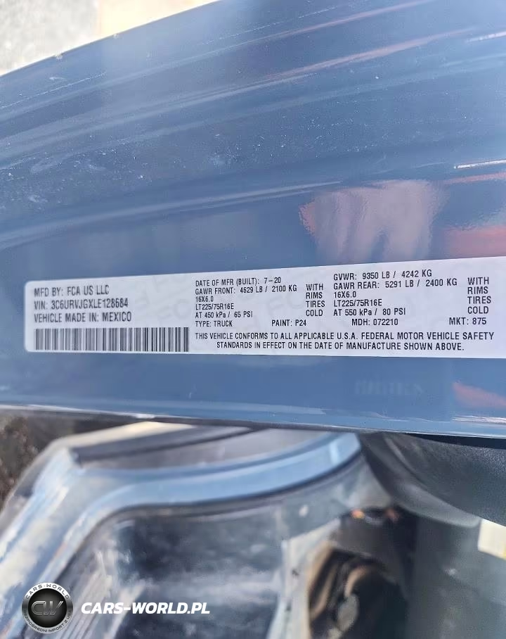 2020 Ram Promaster 3500 3500 High VIN:3C6URVJGXLE128684 - 12