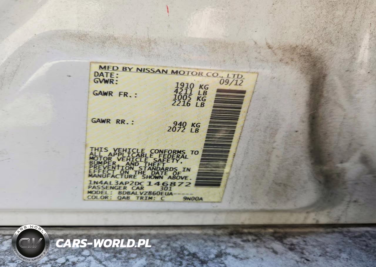 2013 Nissan Altima 2.5 VIN:1N4AL3AP2DC146872 - 12