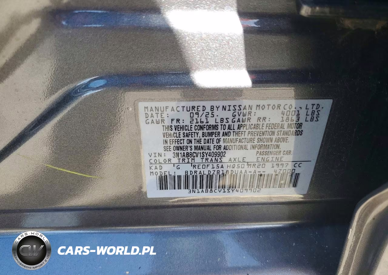 2025 Nissan Sentra Sv VIN:3N1AB8CV1SY409902 - 13