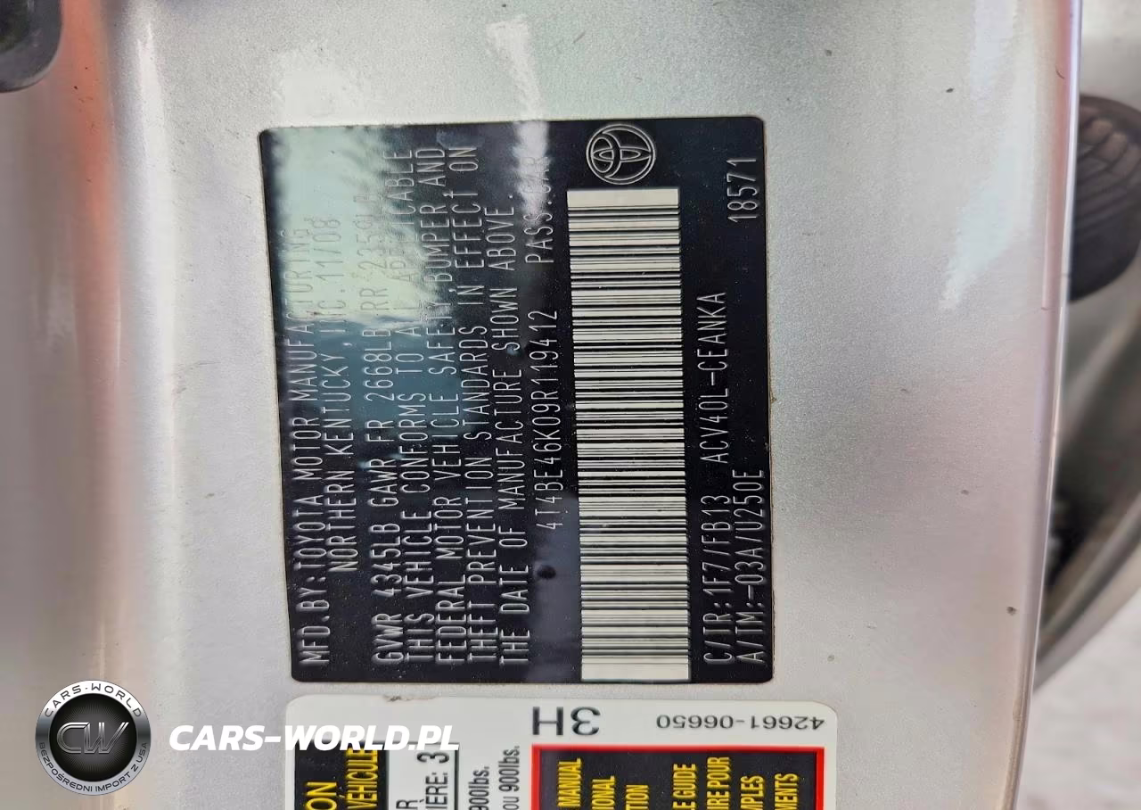 2009 Toyota Camry Le VIN:4T4BE46K09R119412 - 13
