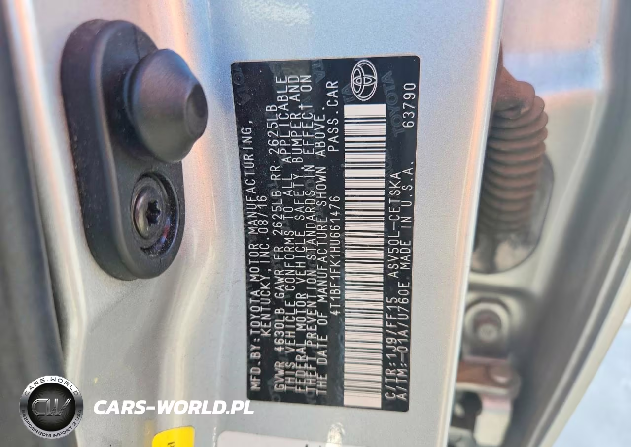 2017 Toyota Camry Se VIN:4T1BF1FK1HU661476 - 12