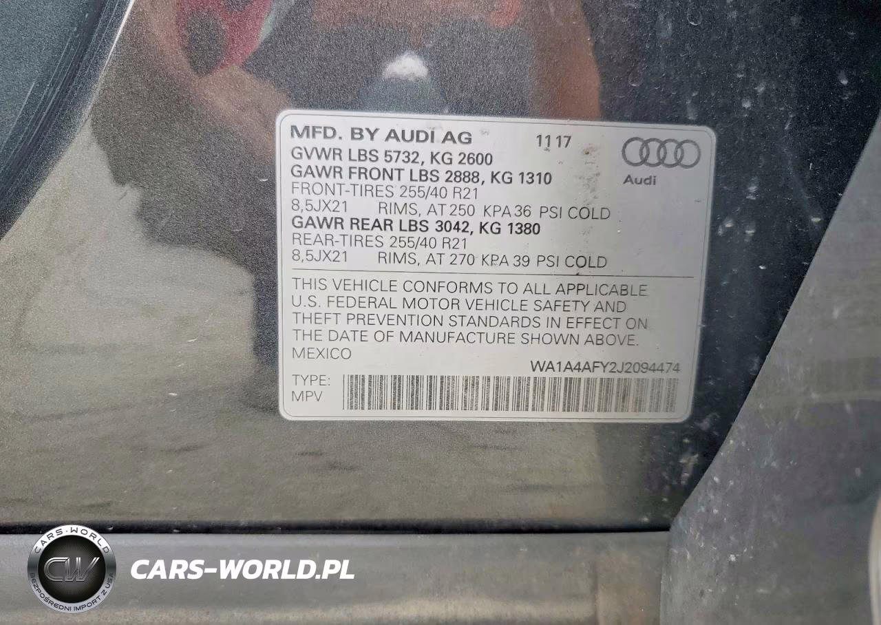 2018 Audi Sq5 Premium Plus VIN:WA1A4AFY2J2094474 - 12