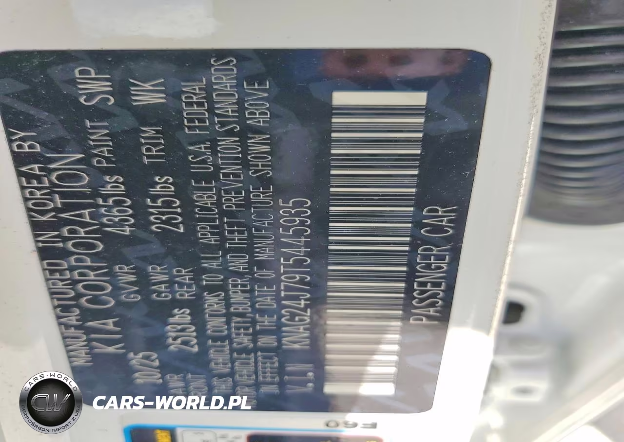 2026 Kia K5 Lxs VIN:KNAG24J79T5445935 - 12