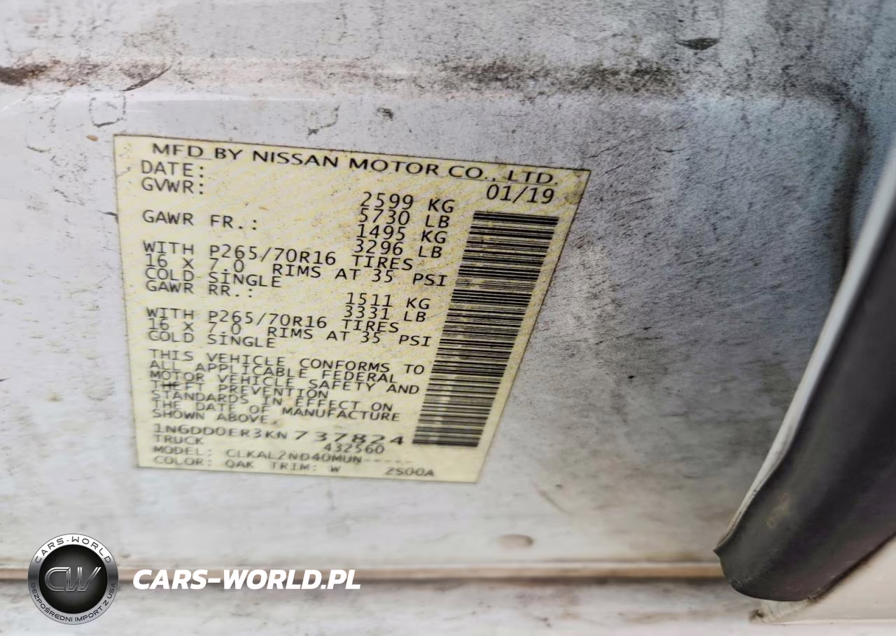 2019 Nissan Frontier Sv VIN:1N6DD0ER3KN737824 - 13