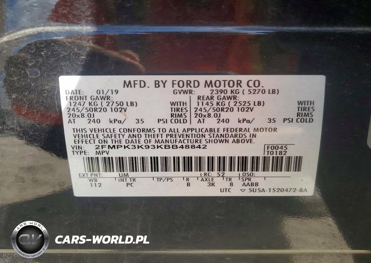 2019 Ford Edge Titanium VIN:2FMPK3K93KBB48842 - 13