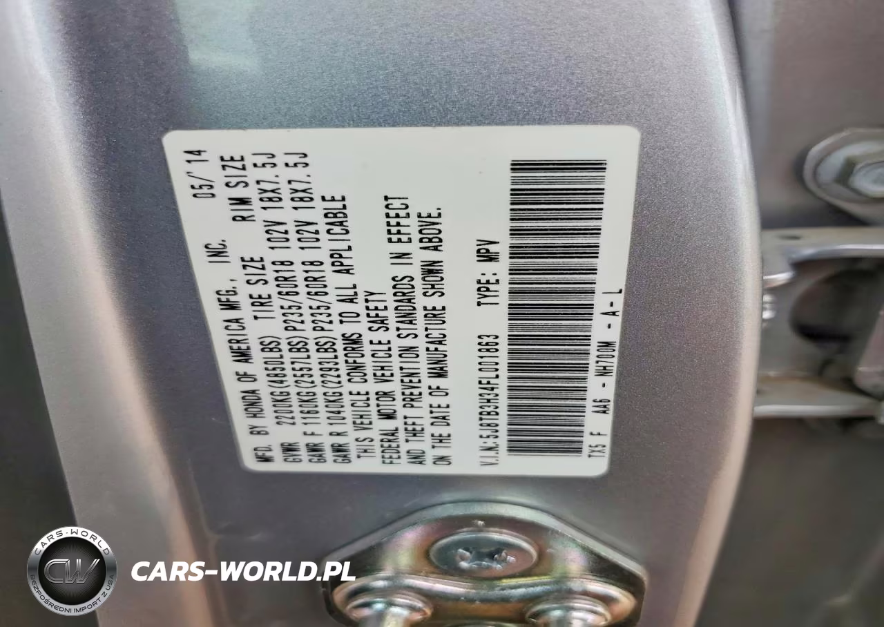 2015 Acura Rdx VIN:5J8TB3H34FL001863 - 12