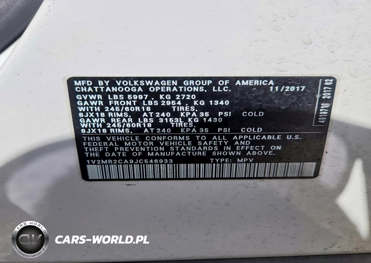 2018 Volkswagen Atlas Sel VIN:1V2MR2CA9JC546933 - 13