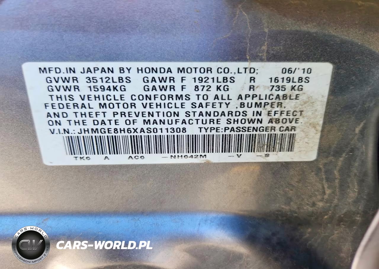 2010 Honda Fit Sport VIN:JHMGE8H6XAS011308 - 13