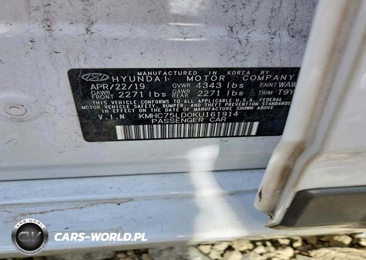 2019 Hyundai Ioniq Limited VIN:KMHC75LD0KU161914 - 12