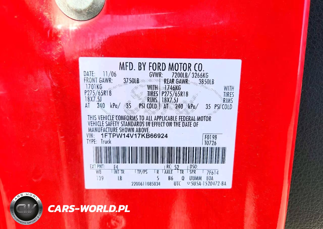 2007 Ford F150 Supercrew VIN:1FTPW14V17KB66924 - 12