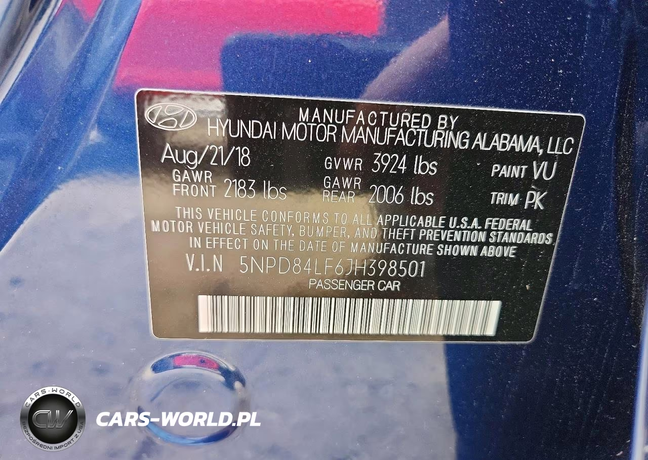 2018 Hyundai Elantra Sel VIN:5NPD84LF6JH398501 - 12