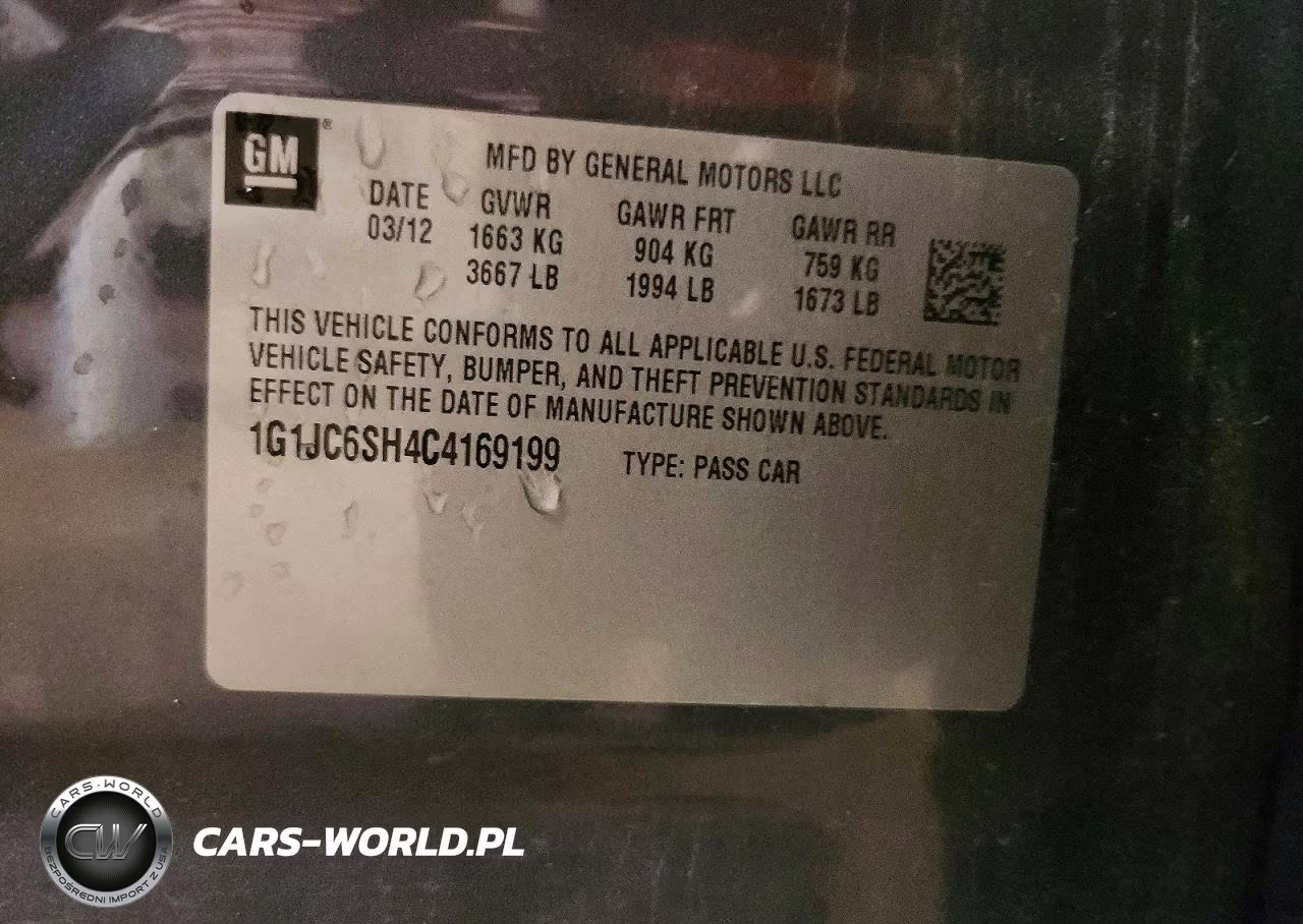 2012 Chevrolet Sonic Lt VIN:1G1JC6SH4C4169199 - 12