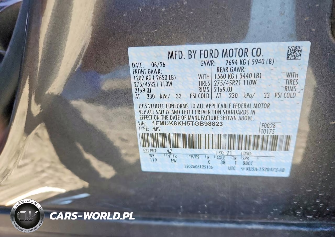 2026 Ford Explorer St-Line VIN:1FMUK8KH5TGB98823 - 13
