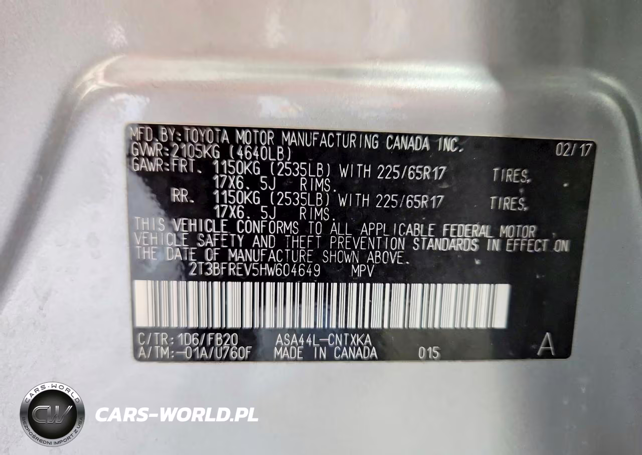 2017 Toyota Rav4 Le VIN:2T3BFREV5HW604649 - 13