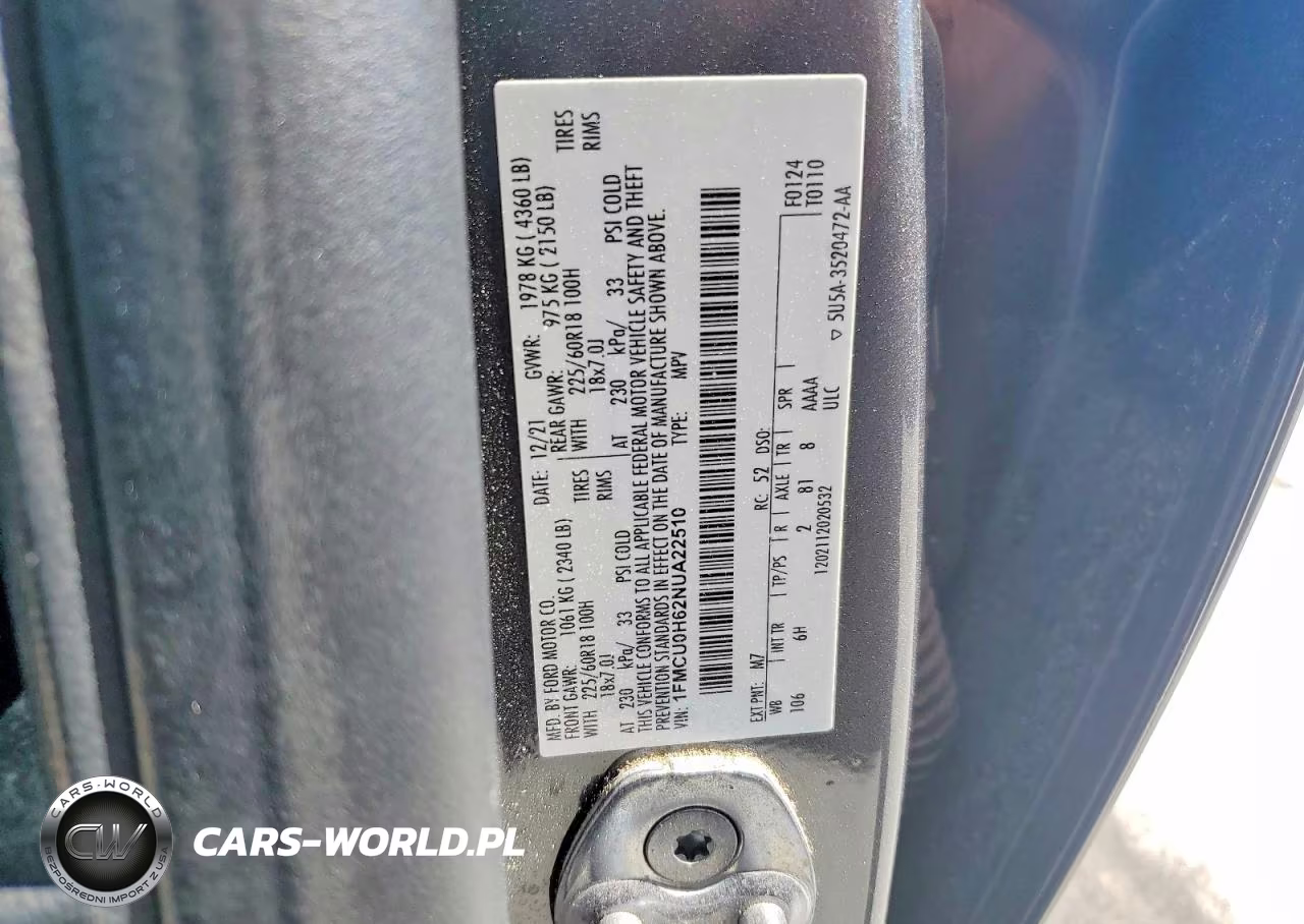 2022 Ford Escape Sel VIN:1FMCU0H62NUA22510 - 14