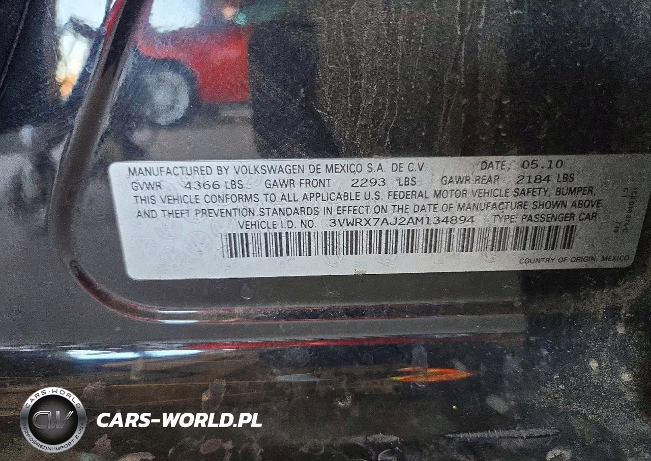 2010 Volkswagen Jetta Se VIN:3VWRX7AJ2AM134894 - 12