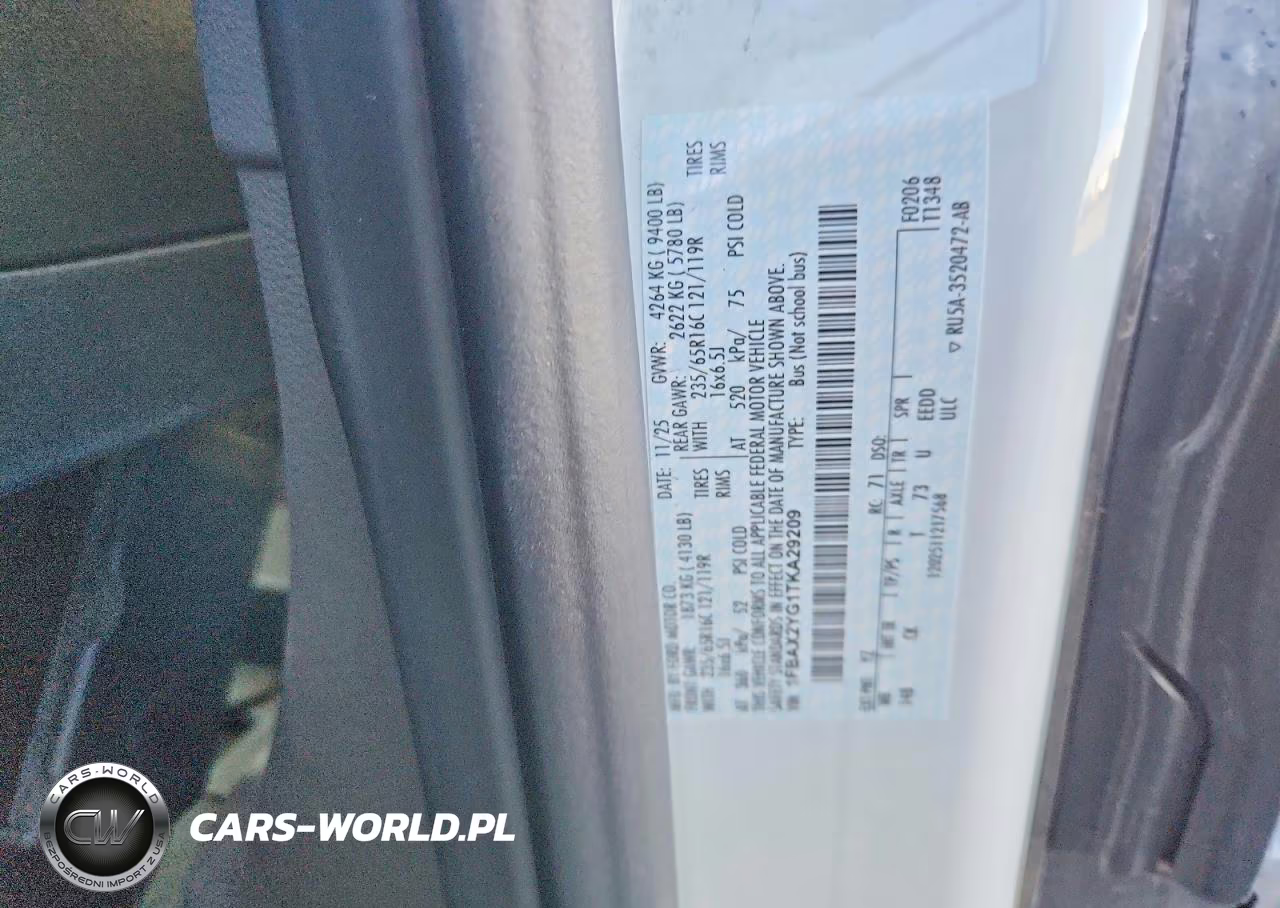 2026 Ford Transit T-350 VIN:1FBAX2YG1TKA29209 - 14