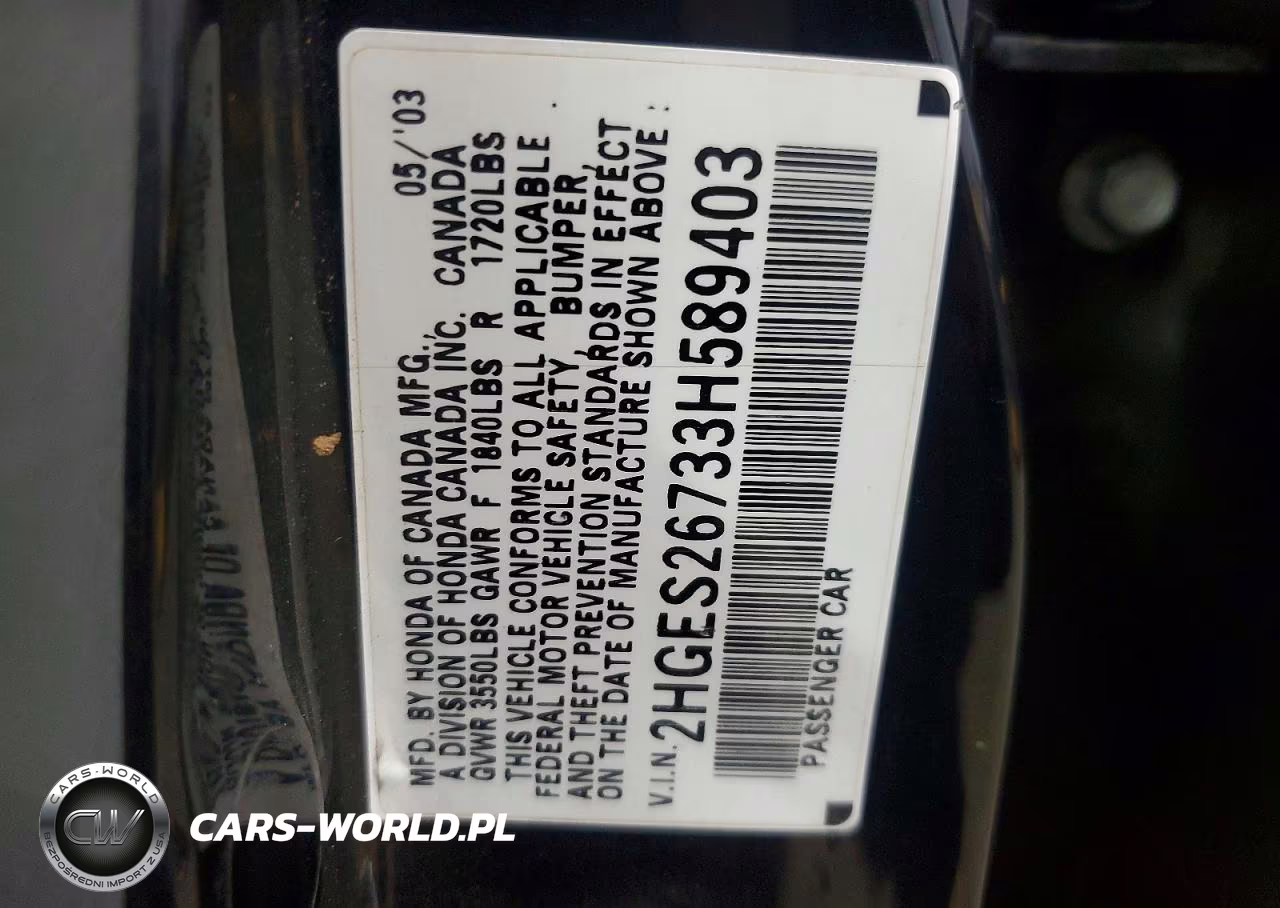 2003 Honda Civic Ex VIN:2HGES26733H589403 - 12