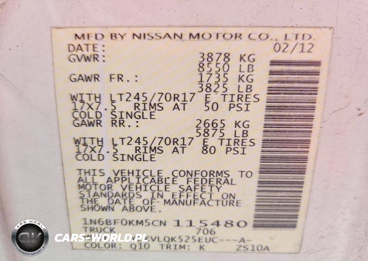 2012 Nissan Nv2500 Delivery Van VIN:1N6BF0KM5CN115480 - 13