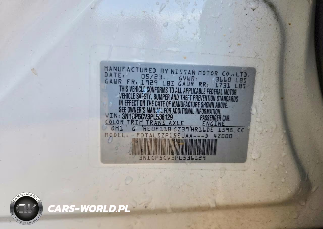 2023 Nissan Kicks Sv VIN:3N1CP5CV3PL536129 - 14