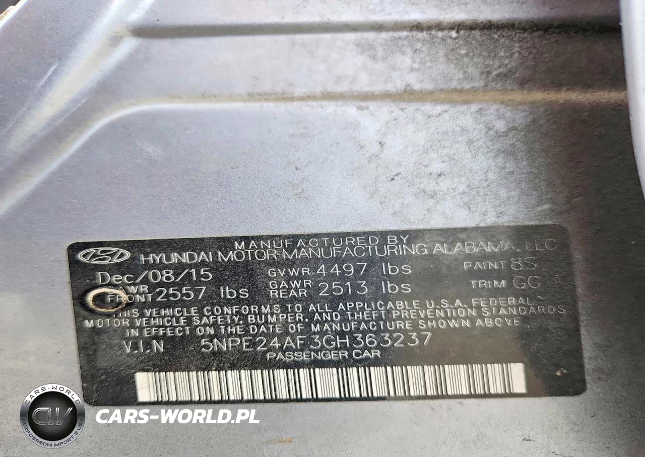 2016 Hyundai Sonata VIN:5NPE24AF3GH363237 - 12