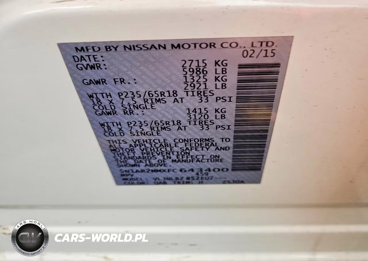 2015 Nissan Pathfinder S VIN:5N1AR2MMXFC643400 - 12