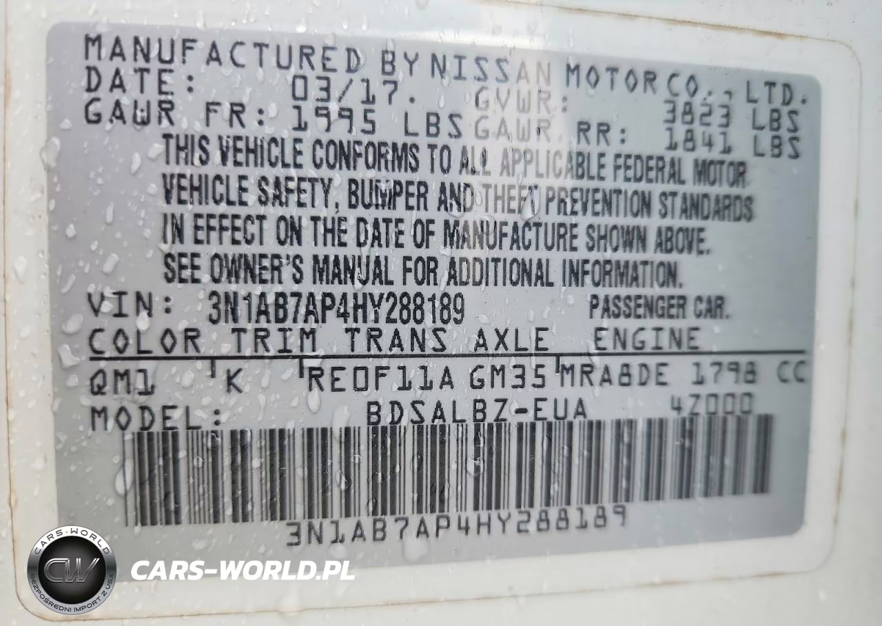 2017 Nissan Sentra S VIN:3N1AB7AP4HY288189 - 12