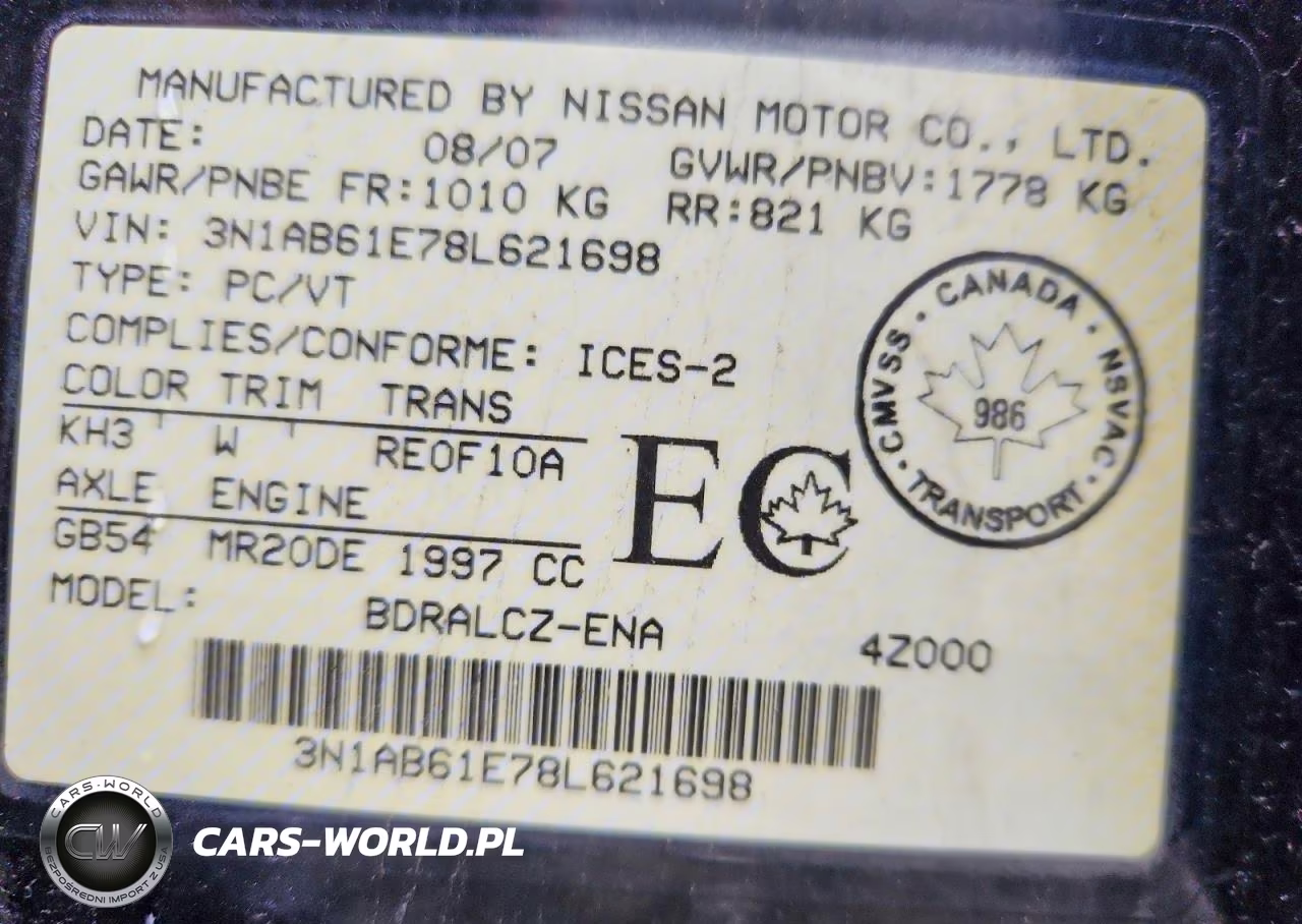 2008 Nissan Sentra 2.0 VIN:3N1AB61E78L621698 - 12