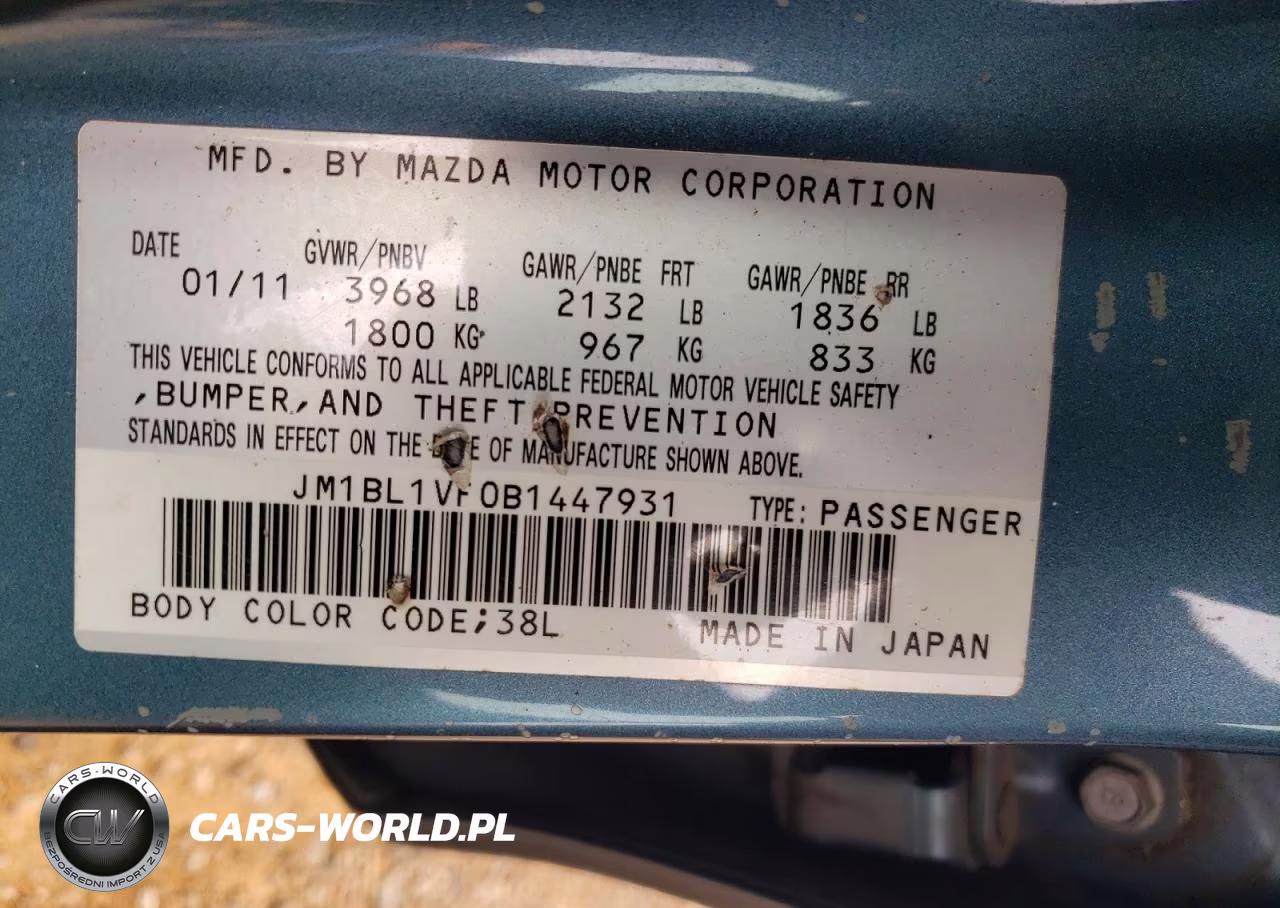 2011 Mazda 3 I VIN:JM1BL1VF0B1447931 - 12