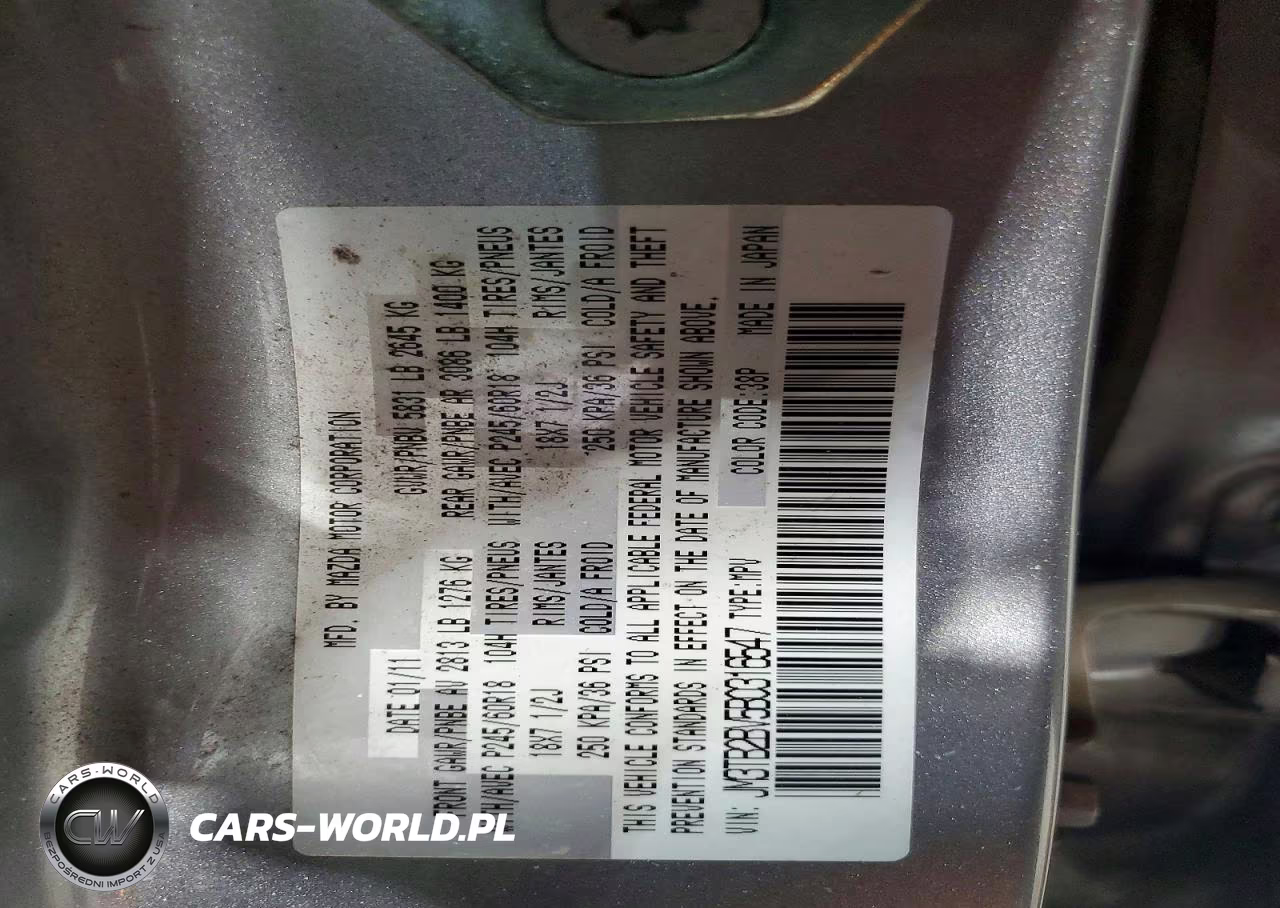 2011 Mazda Cx-9 VIN:JM3TB2BV5B0316547 - 13