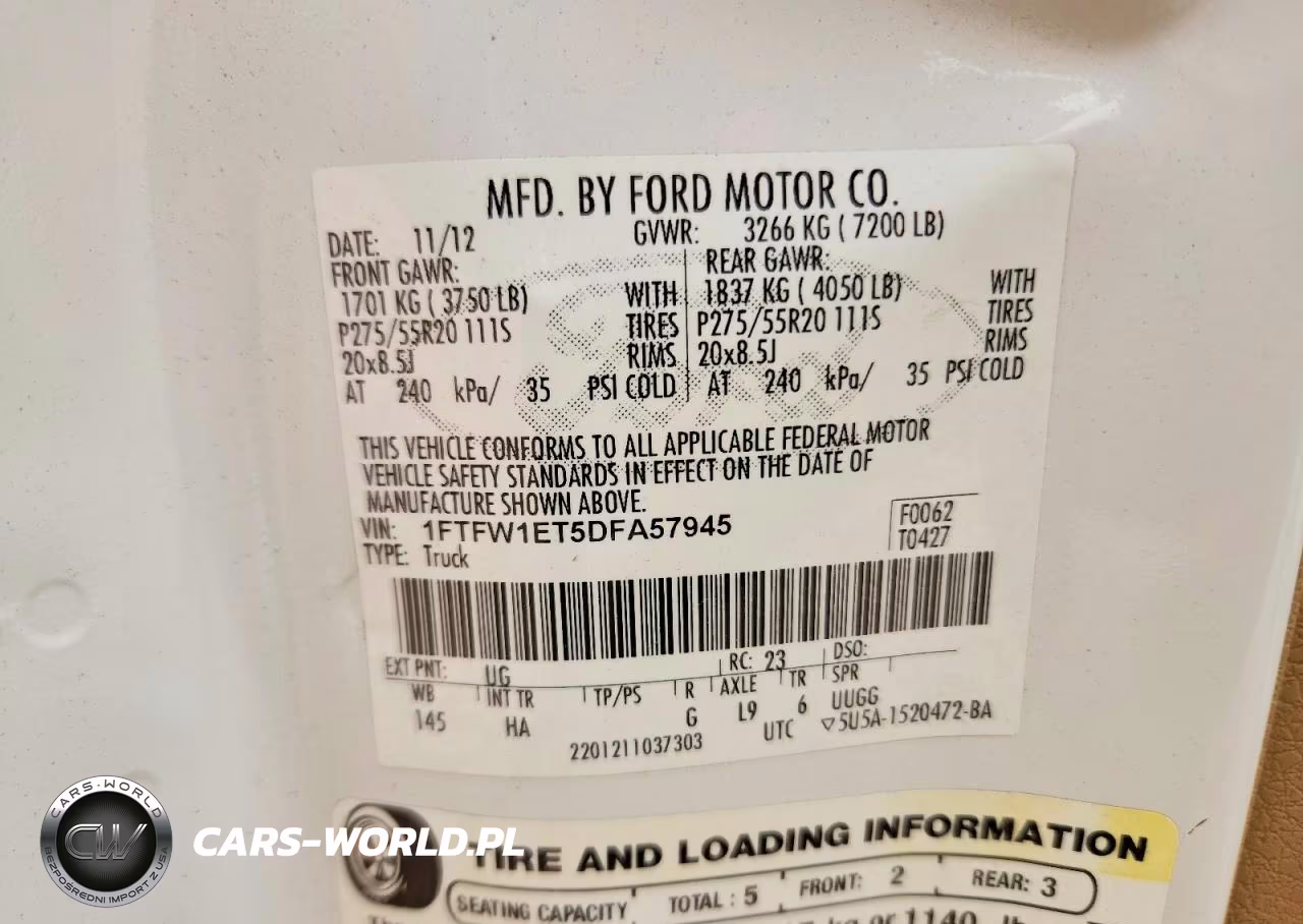 2013 Ford F150 Supercrew VIN:1FTFW1ET5DFA57945 - 14