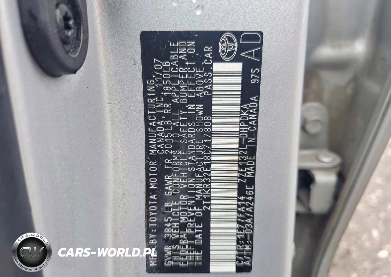 2008 Toyota Matrix Base VIN:2T1KR32E18C717808 - 12