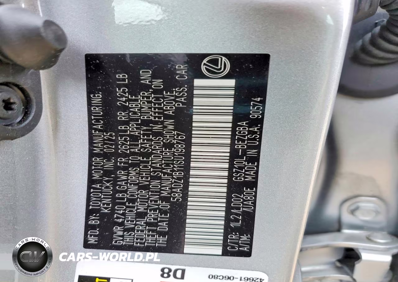 2025 Lexus Es 350 Base VIN:58ADZ1B11SU198767 - 12