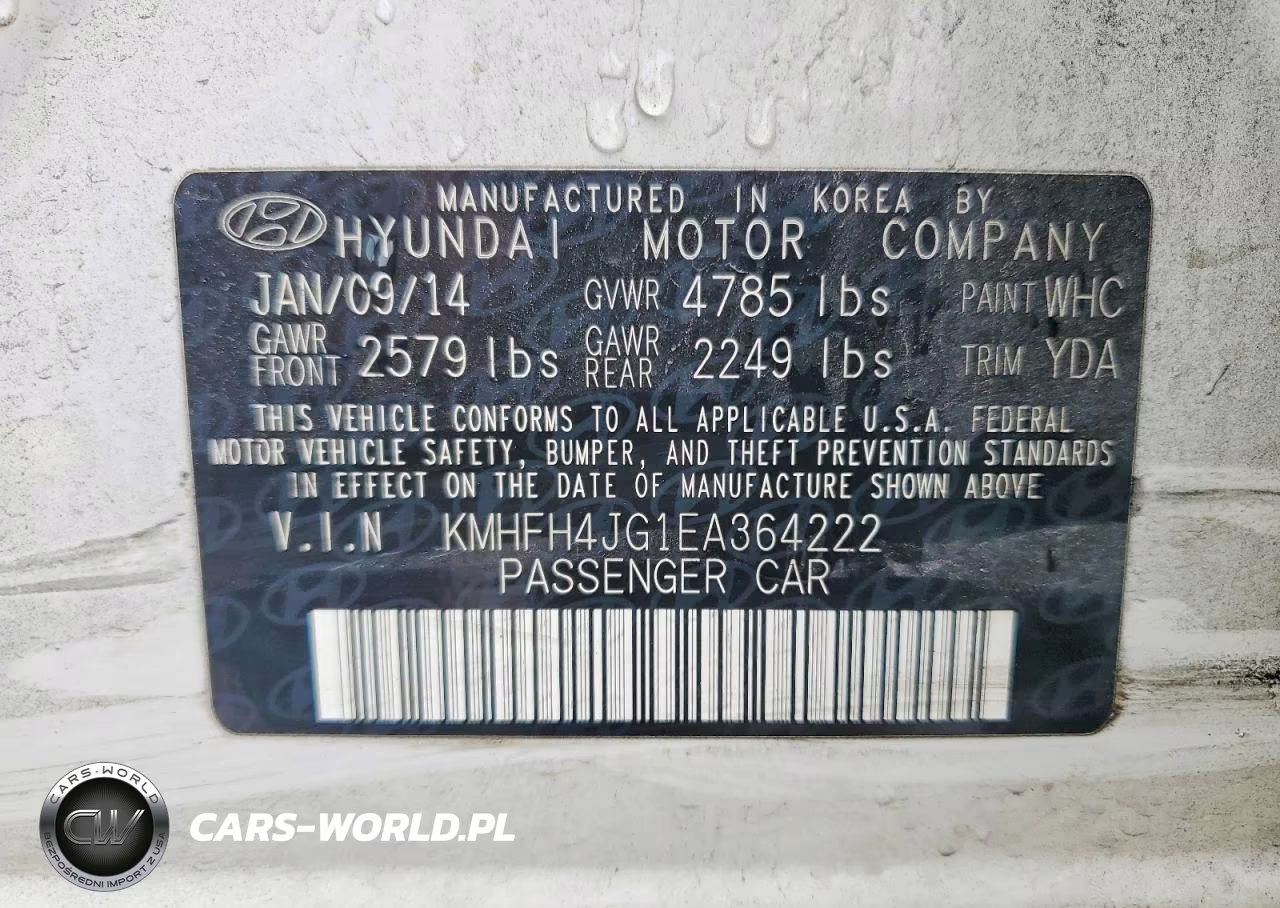 2014 Hyundai Azera Limited VIN:KMHFH4JG1EA364222 - 12