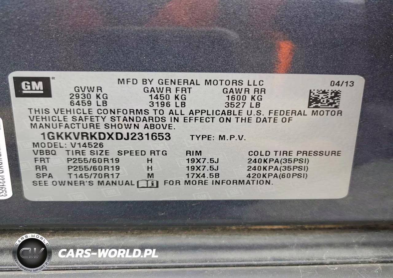 2013 GMC Acadia Slt-1 VIN:1GKKVRKDXDJ231653 - 13