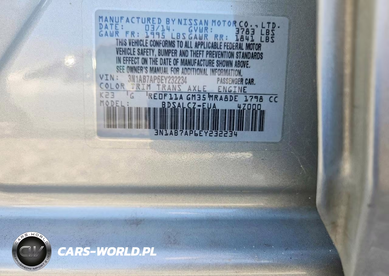 2014 Nissan Sentra S VIN:3N1AB7AP6EY232234 - 12
