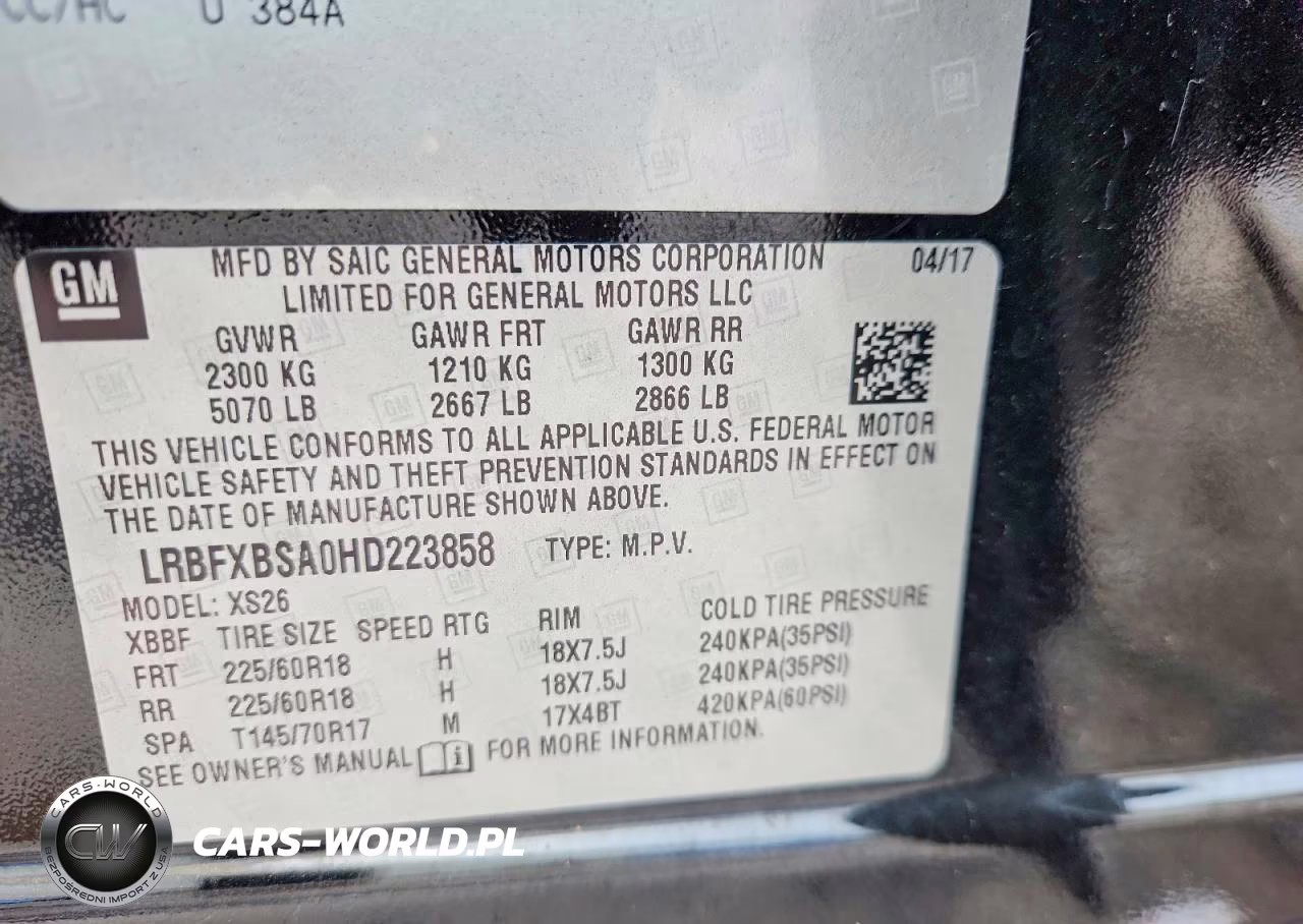 2017 Buick Envision Essence VIN:LRBFXBSA0HD223858 - 14