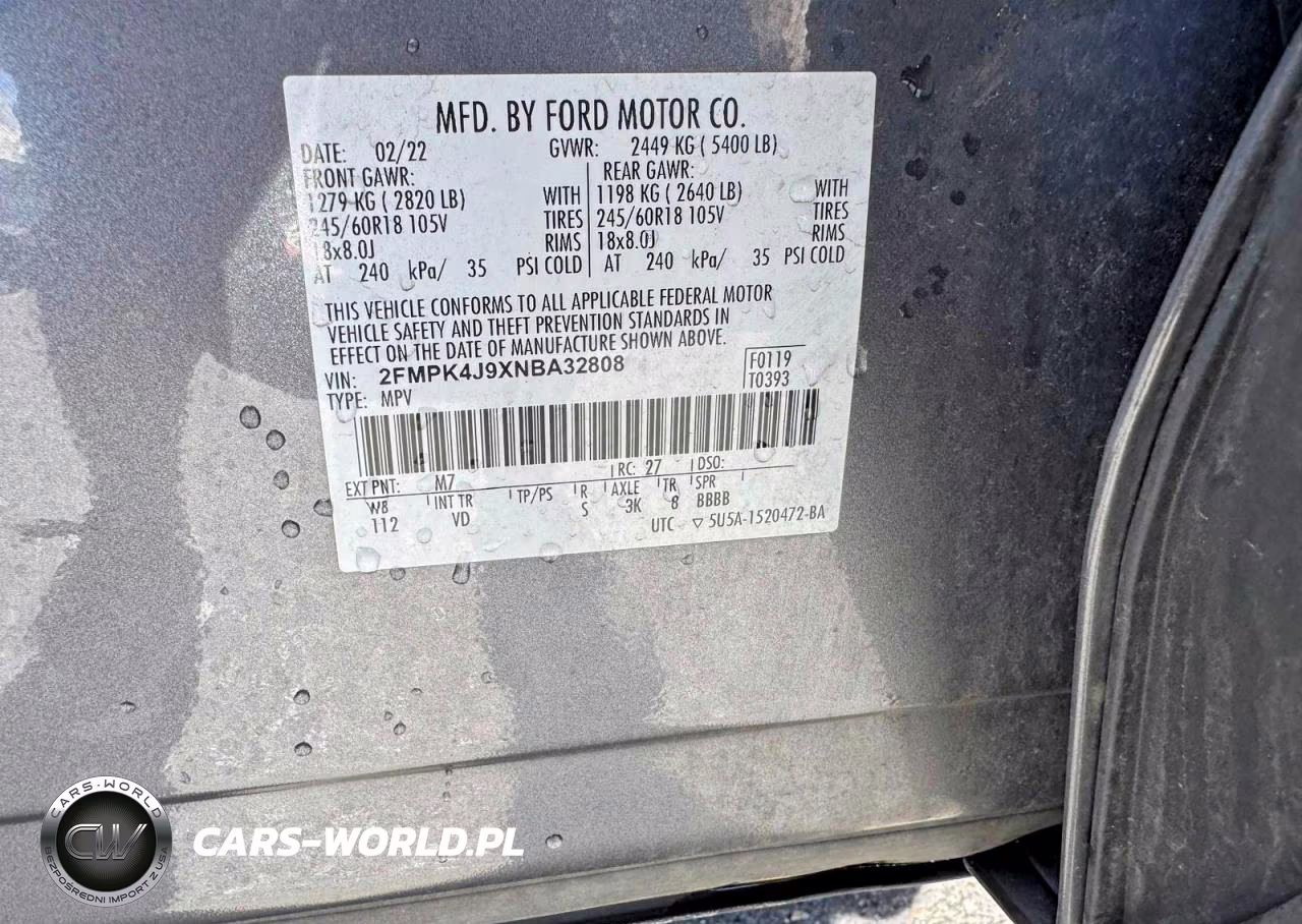 2022 Ford Edge Sel VIN:2FMPK4J9XNBA32808 - 12