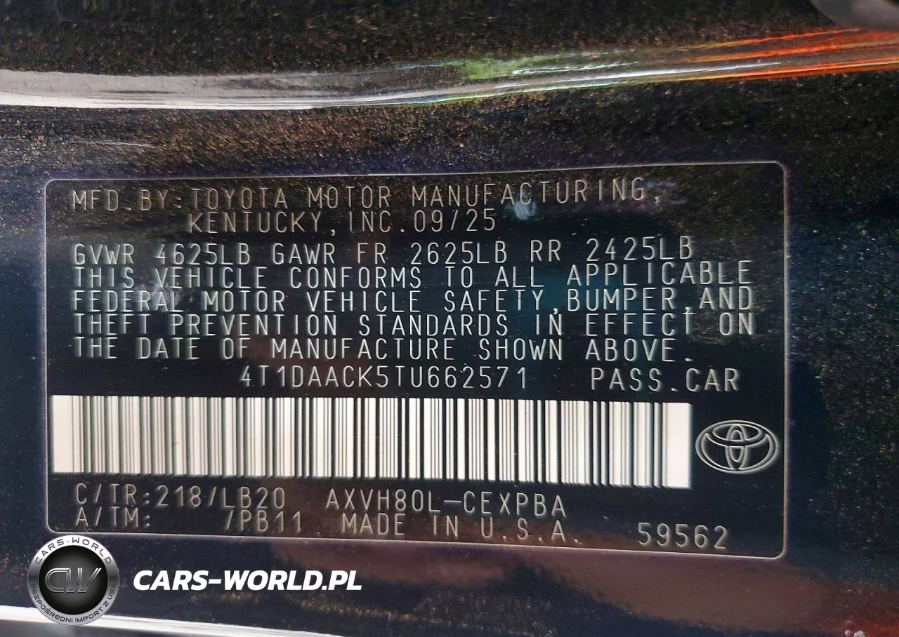 2026 Toyota Camry Xse VIN:4T1DAACK5TU662571 - 13