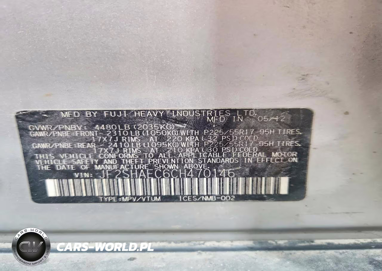 2012 Subaru Forester Limited VIN:JF2SHAEC6CH470146 - 14