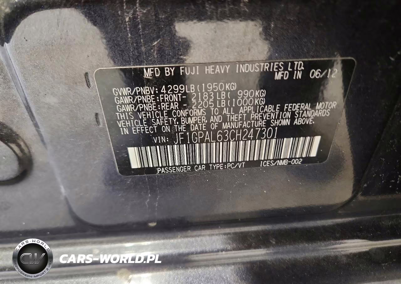 2012 Subaru Impreza Sport Premium VIN:JF1GPAL63CH247301 - 12