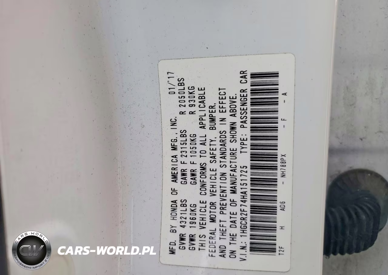 2017 Honda Accord Ex VIN:1HGCR2F74HA151725 - 12
