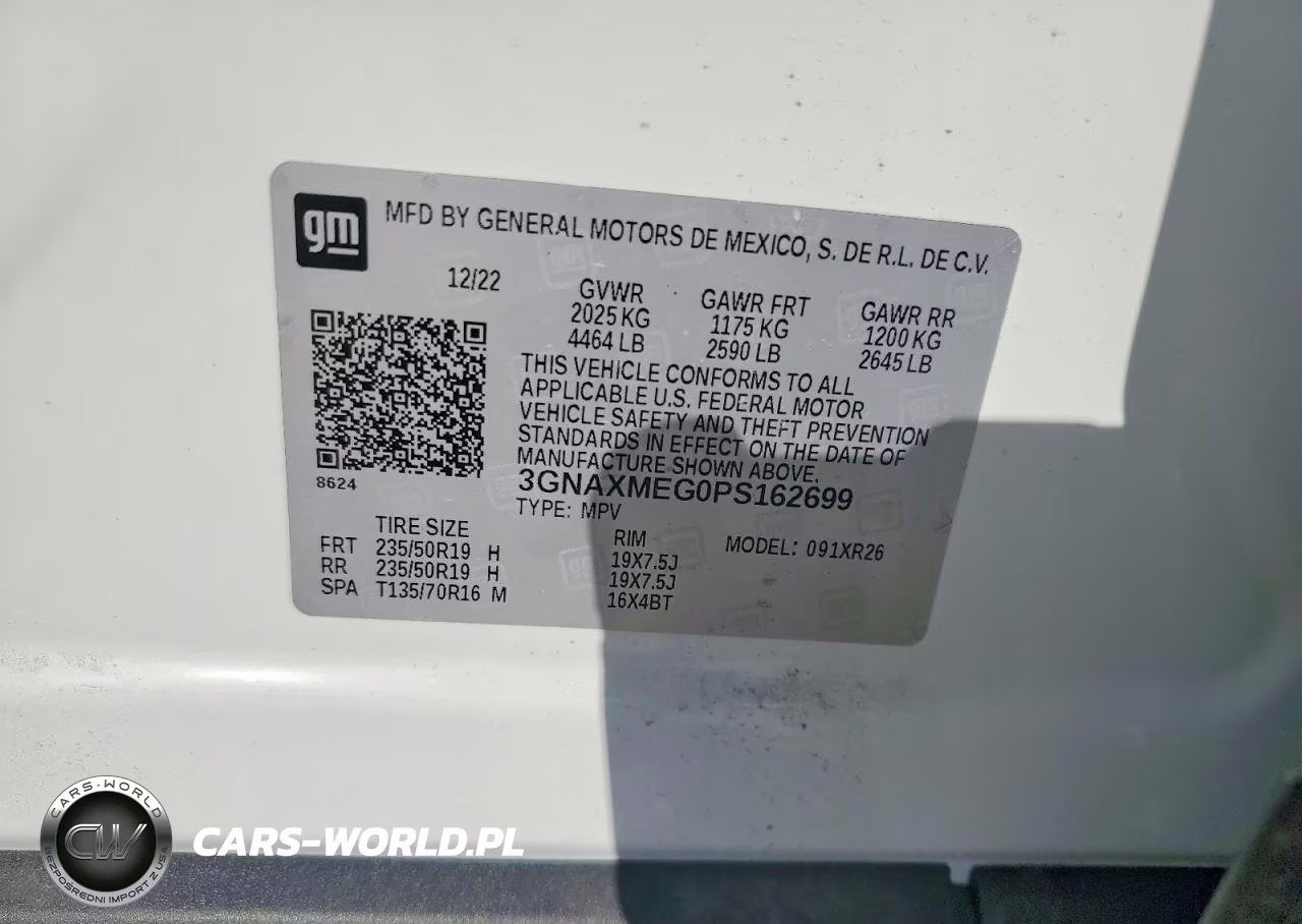 2023 Chevrolet Equinox Rs VIN:3GNAXMEG0PS162699 - 14
