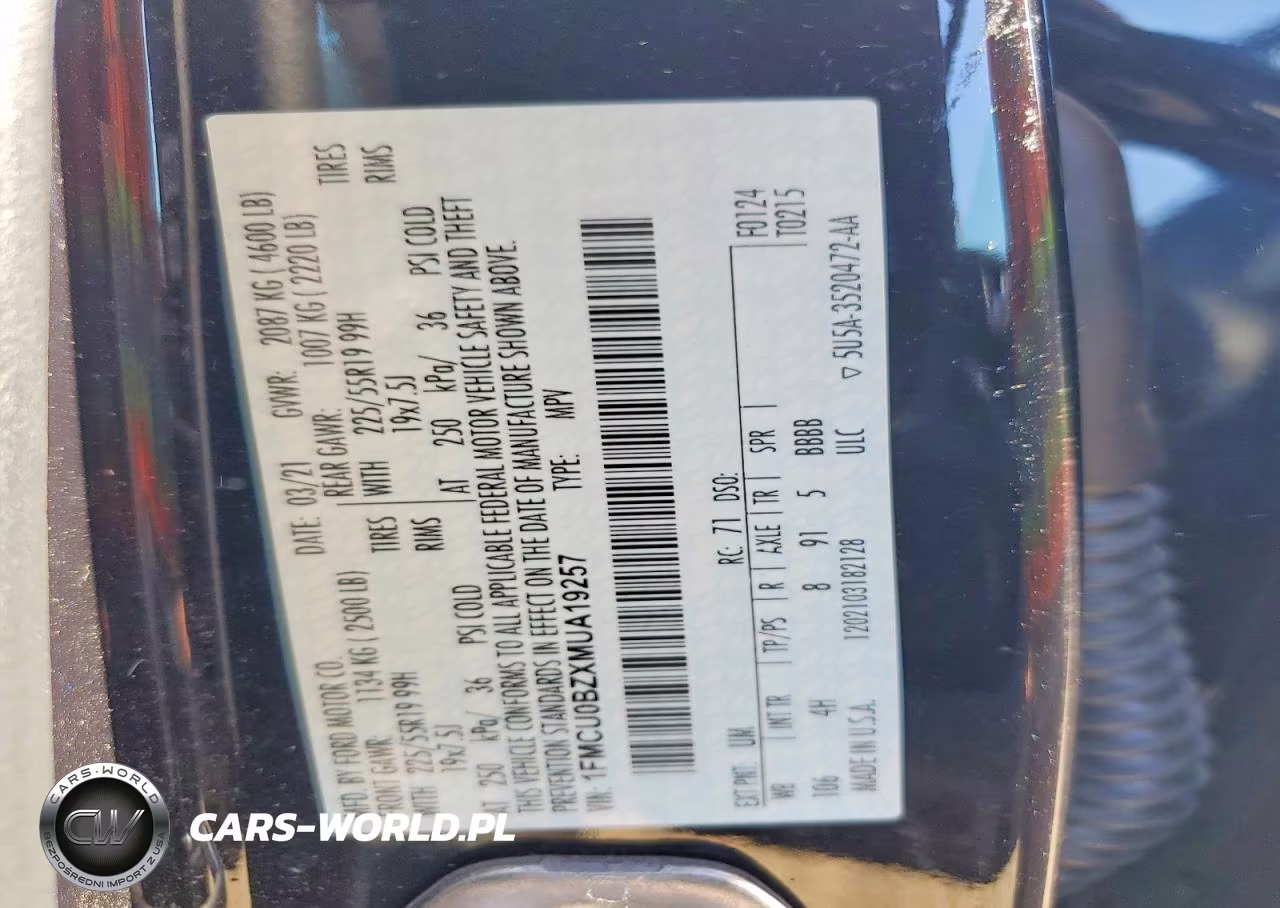 2021 Ford Escape Se VIN:1FMCU0BZXMUA19257 - 13