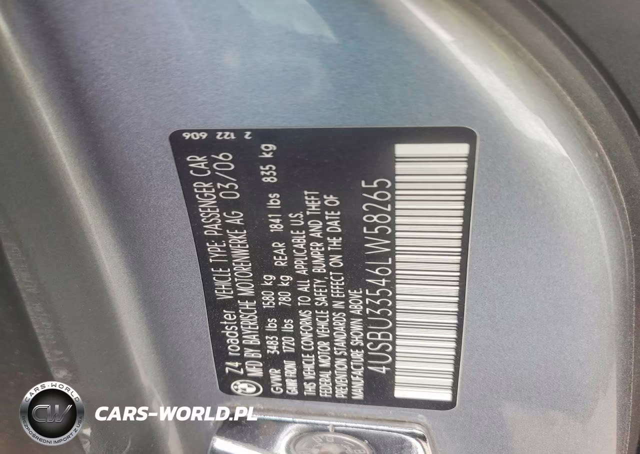 2006 BMW Z4 3.0 VIN:4USBU33546LW58265 - 12