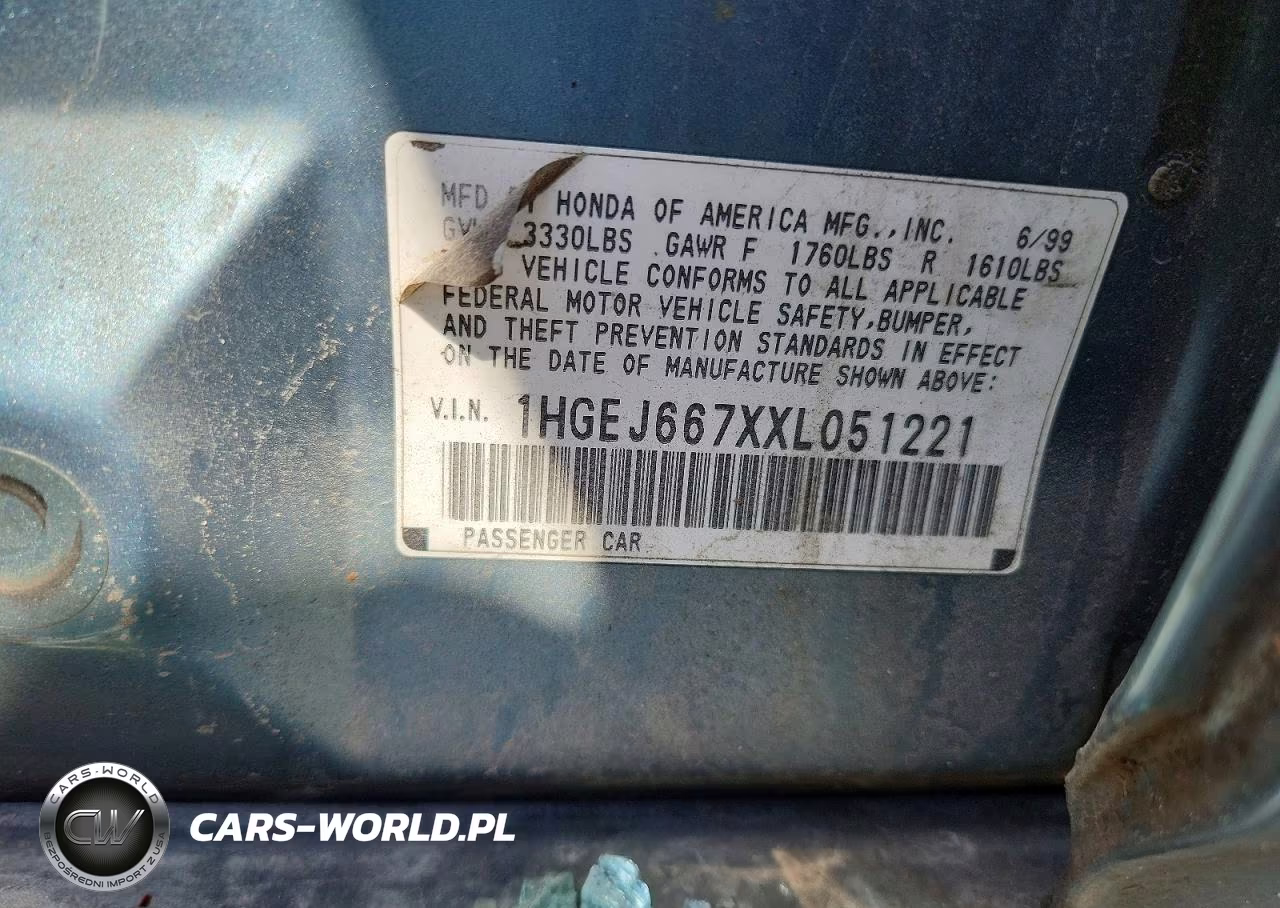 1999 Honda Civic Lx VIN:1HGEJ667XXL051221 - 12