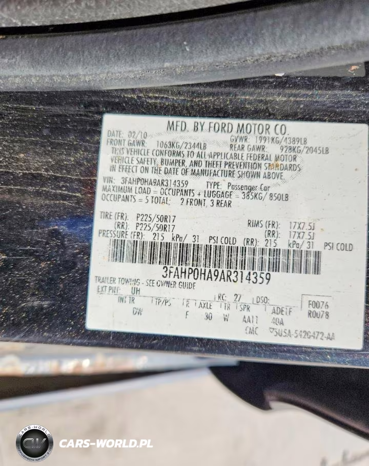 2010 Ford Fusion Se VIN:3FAHP0HA9AR314359 - 12