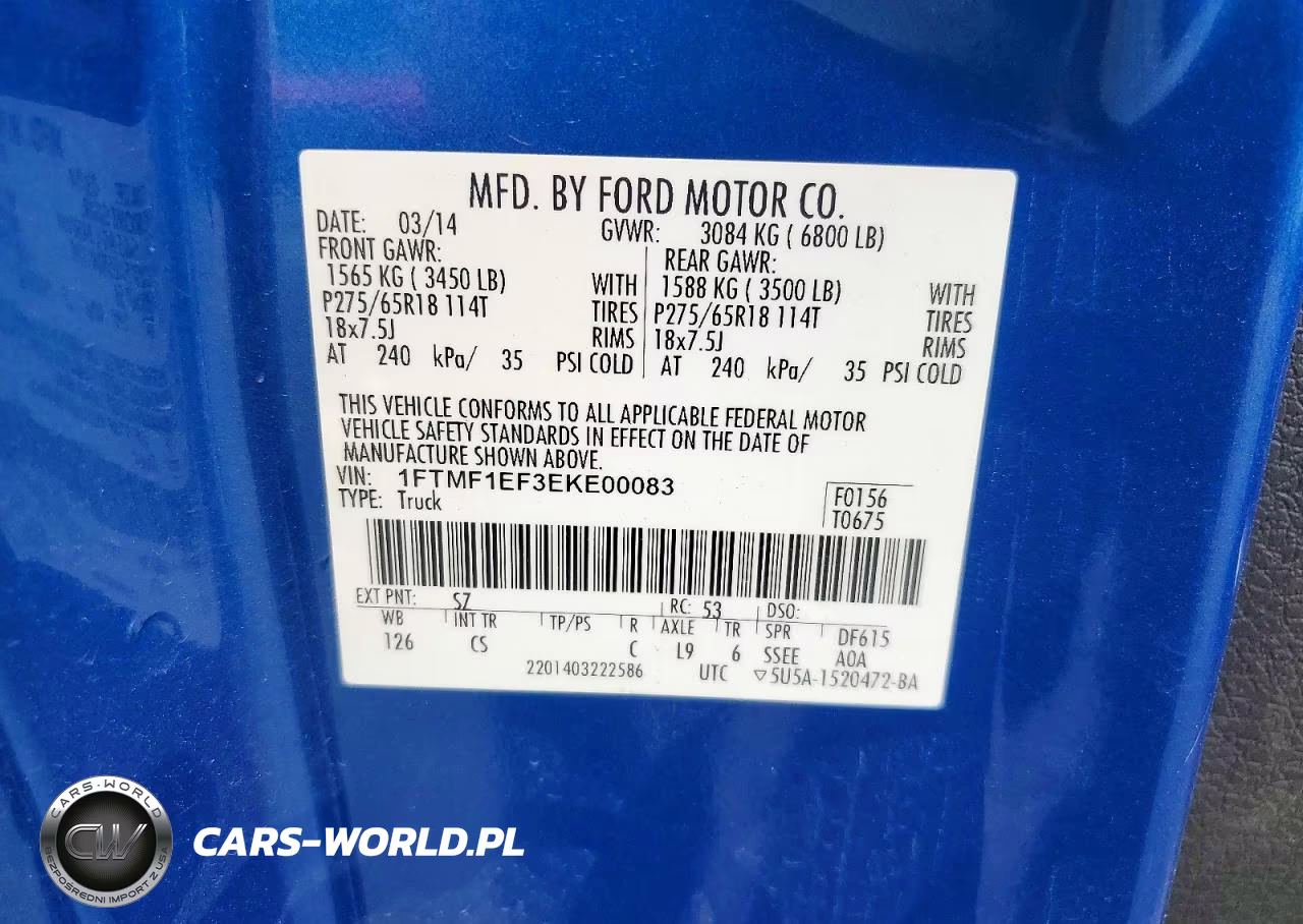 2014 Ford F150 VIN:1FTMF1EF3EKE00083 - 12