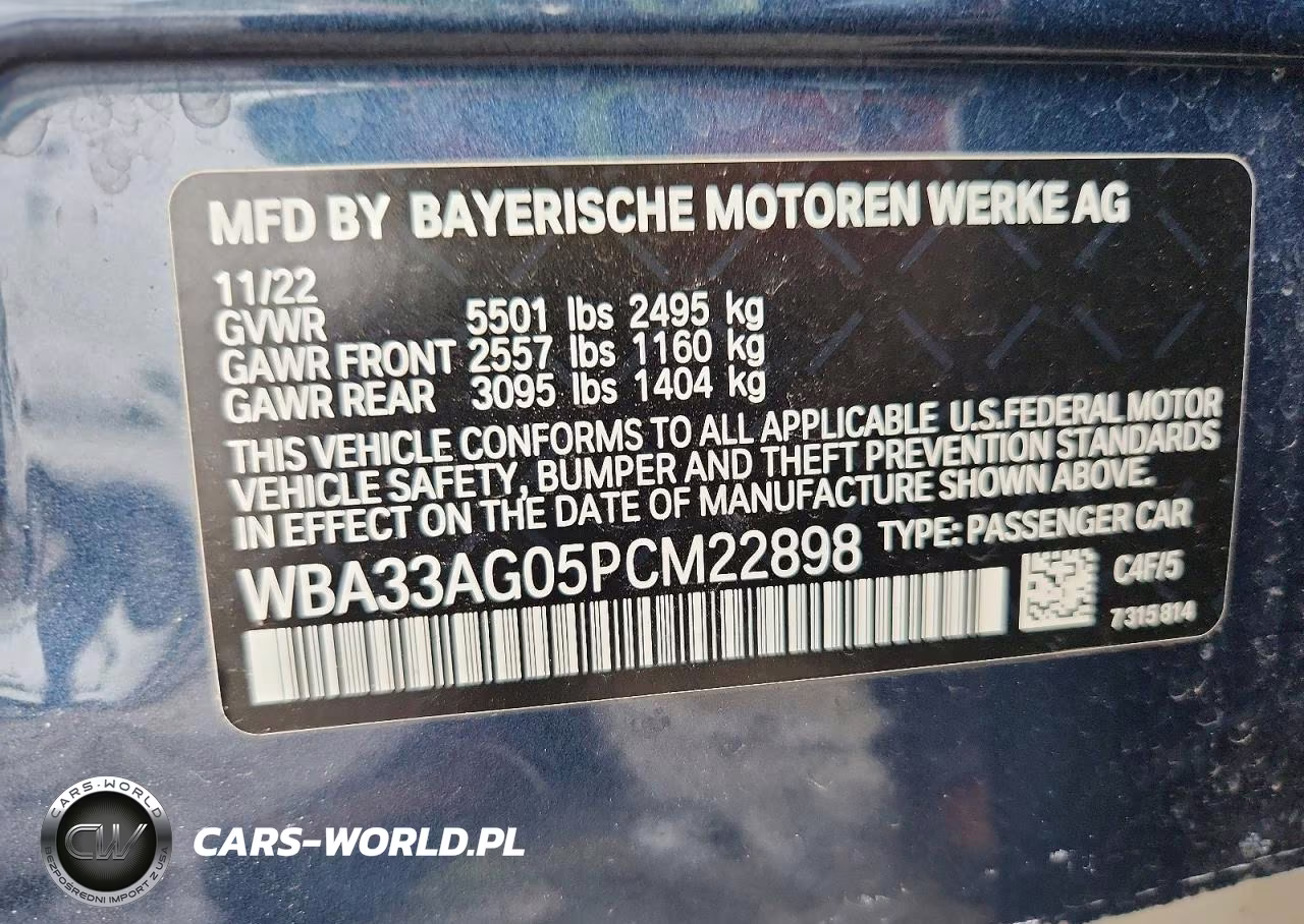 2023 BMW 530Xe VIN:WBA33AG05PCM22898 - 12